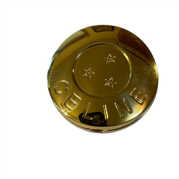CELINE Magic Gold Tone Brooch Pin Solid  Compact No Solid Product - Picture 3 of 10